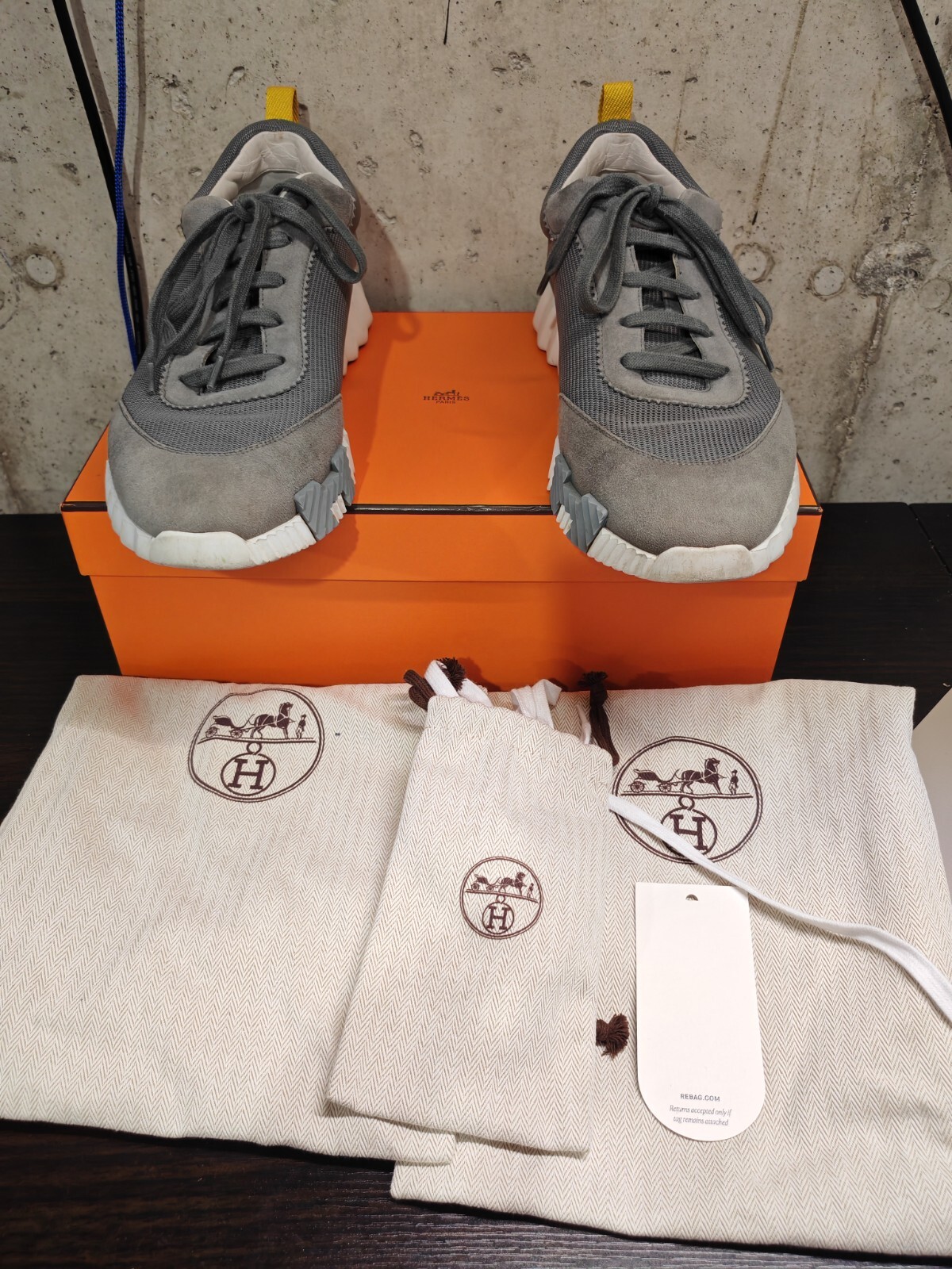 新作【HERMES】Bouncing sneaker メッシュ/スエードゴードスキン HERMES】Bouncing sneaker スニーカー☆メッシュ＆スエード