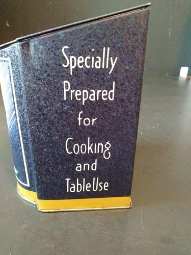 Vintage Morton Iodized Salt Tin Collectible  ( When It Rains It Pours )