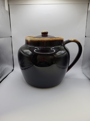 1950's Vintage PFALTZGRAFF Large Bean Pot Soup USA Brown Drip Glaze 