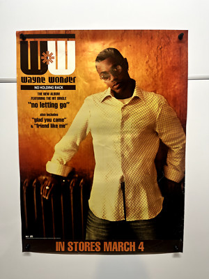 Poster: Wayne Wonder: No Holding Back (2003): original CD LP album promo (A)