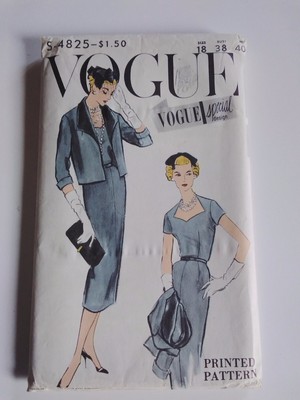 Vintage Vogue Women's Dress Pattern #S-4825 Size 18 Uncut