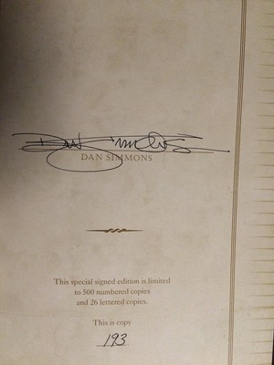 DAN SIMMONS. THE FIFTH HEART. SIGNED LIMITED EDITION SUB PRESS. MINT