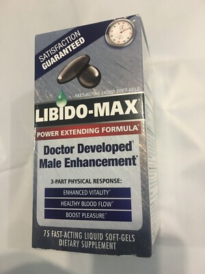 Applied Nutrition, Libido Max For Men, 75 Count Soft Gels 3 Part Male Exp.04/25+