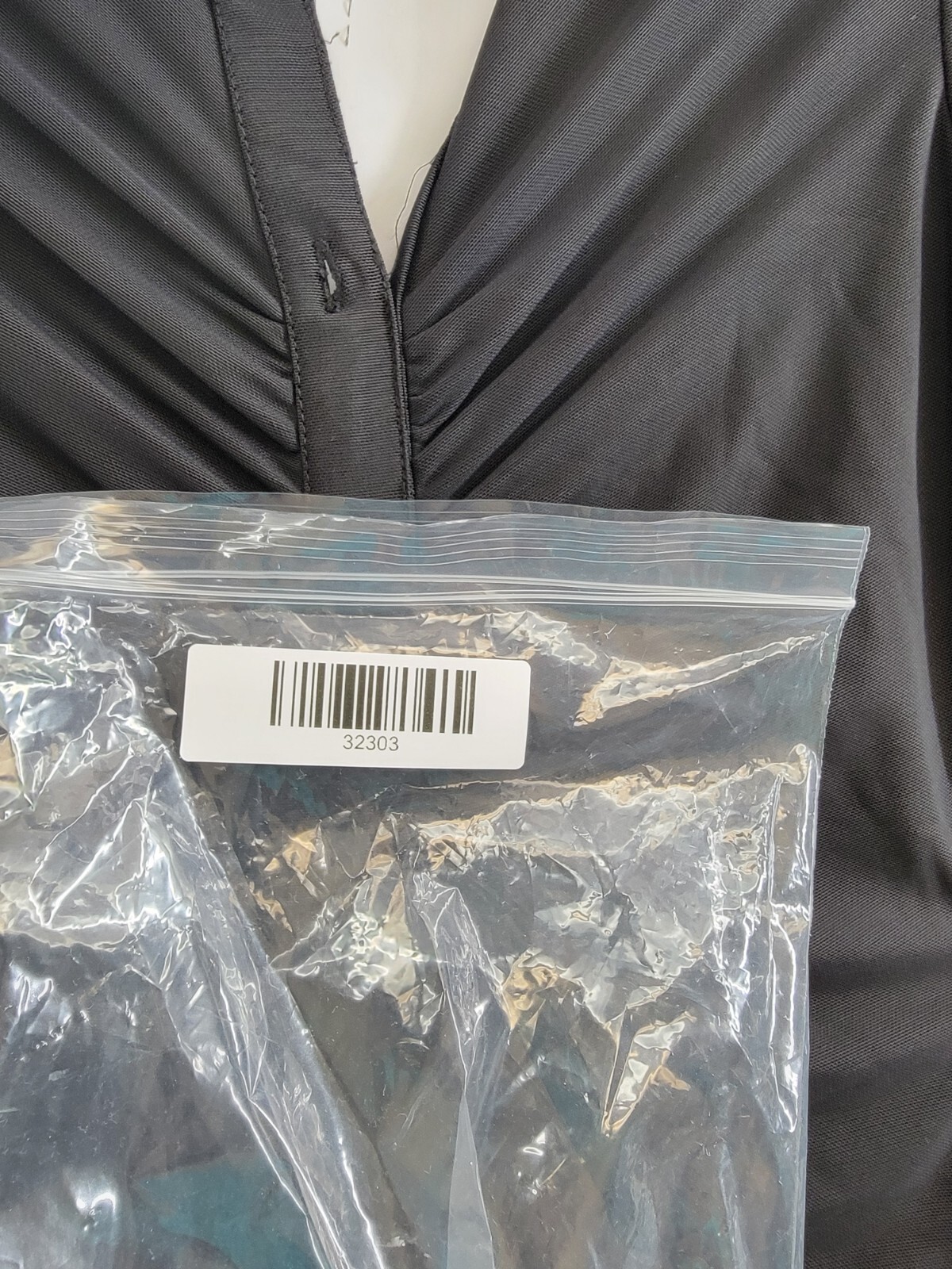 DKNY Collared Mesh-Sleeve Button-Up Shirtdress Women's 2 Black Button/Zip L/S - Picture 17 of 17