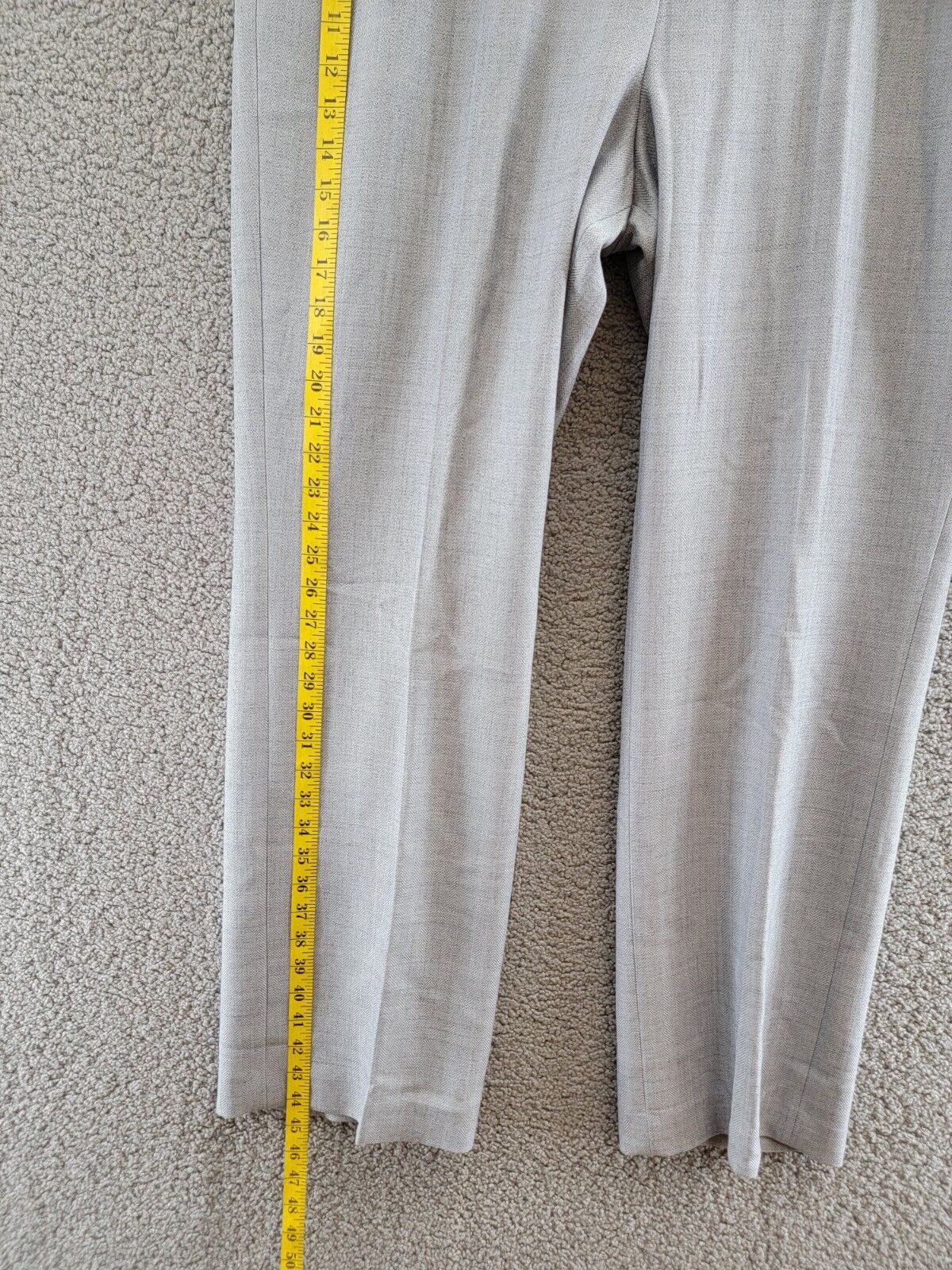 Le Suit Notch-Collar Pantsuit Women's 16 Granite Heather Button Zip Closure L/S - Picture 16 of 24