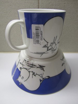 Moomin Mug and Bowl Moomintroll On Ice / Muumipeikko Jäällä *NEW