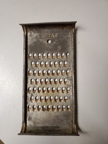 Vintage Rustic RAPID Wonder Shredder Metal Cheese Grater Shredder Stackable
