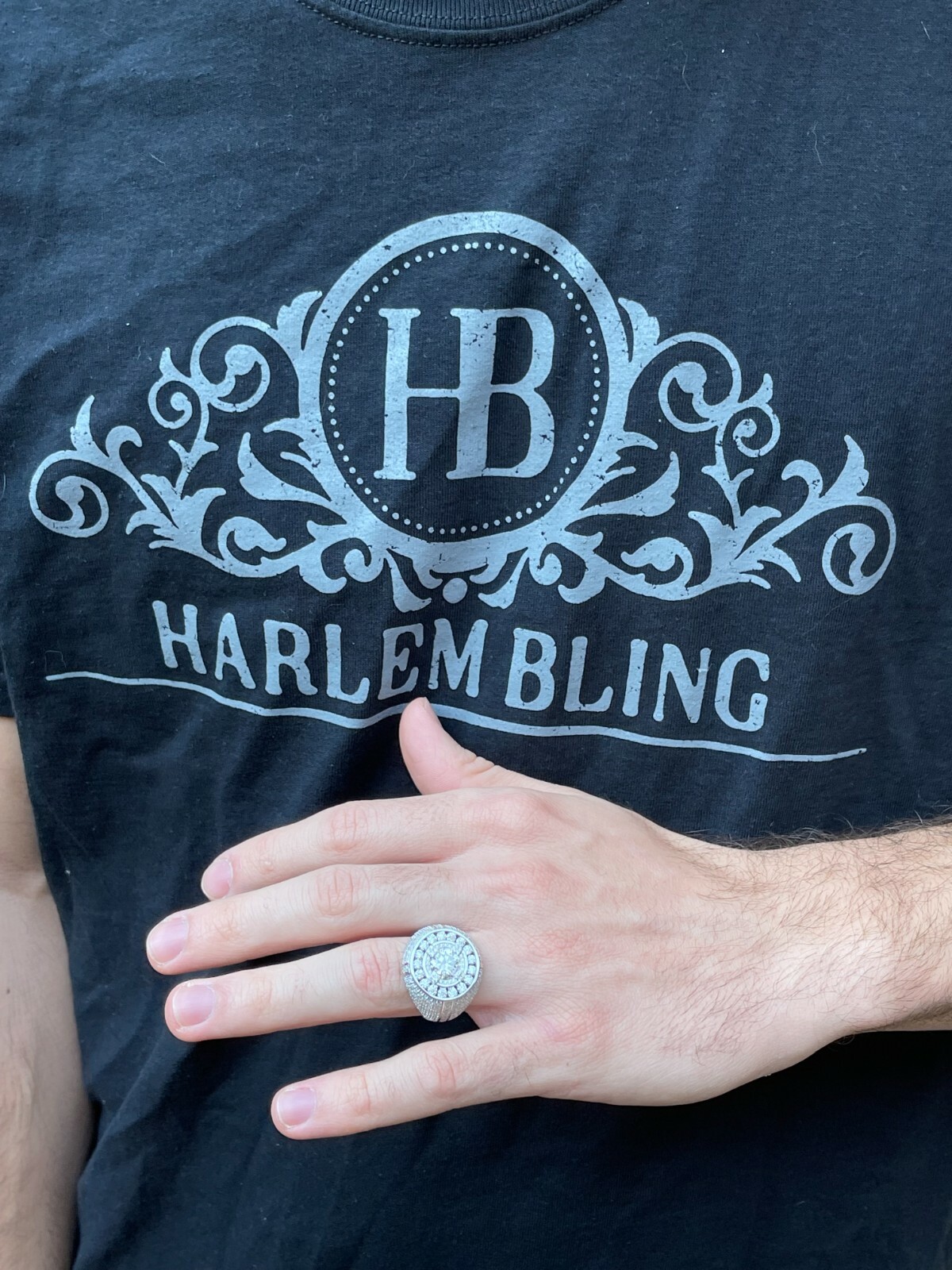 Pre-owned Pinky Large 925 Silver Iced Hip Hop 6ct Men's Moissanite Ring Pass Diamond Test