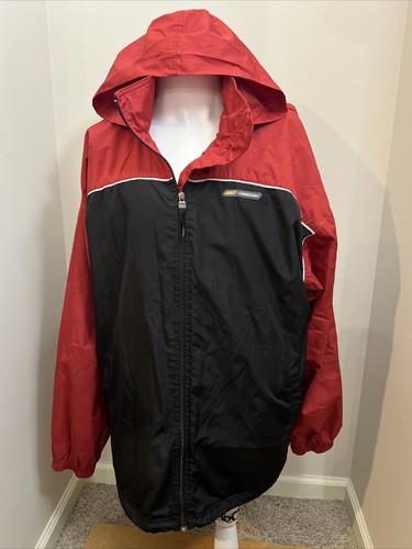 ジャケット・アウター 90s rare Reebok monotone poly jacket Vintage 90s Reebok Windbreaker Jacket Red Black Full Zip