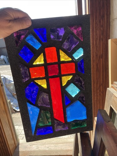 Stained Glass Window Cross
