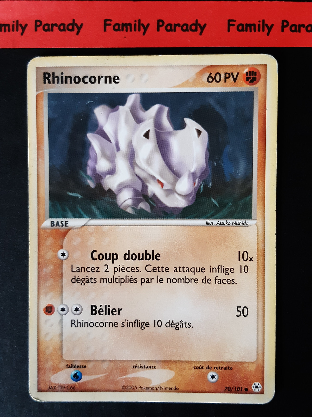 Rhinoceros 70/101 Ex Forgotten Legends Pokemon Card French Rhinoceros 70/101 Ex Forgotten Legends Pokemon Card French