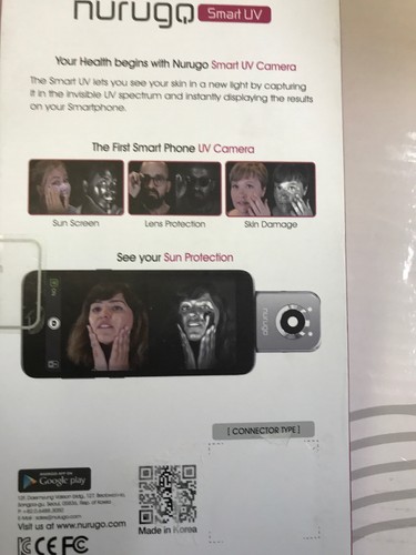 Nurugo Smart UV Android Compatible UV Smart Phone Camera. See Your UV Protection