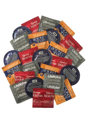 Extra Sensitive Sampler + Silver Pocket Case, Ultra Thin Natural Latex Condoms