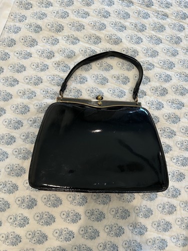 バッグ VTG 70s Susan Gail Bag w/ shoulder strap Susan Gail Vintage, (1974-1977) Gray/Black Leather Shoulder