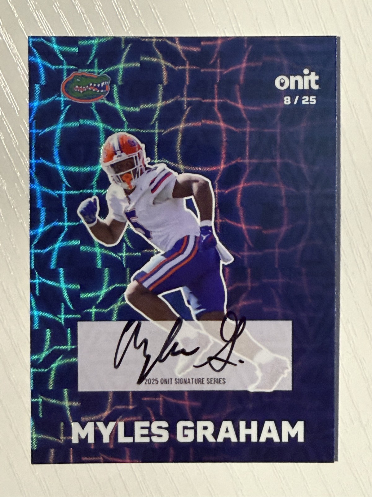 Myles Graham 2025 Onit Florida Gators Football Fusion Signatures Auto 8/25