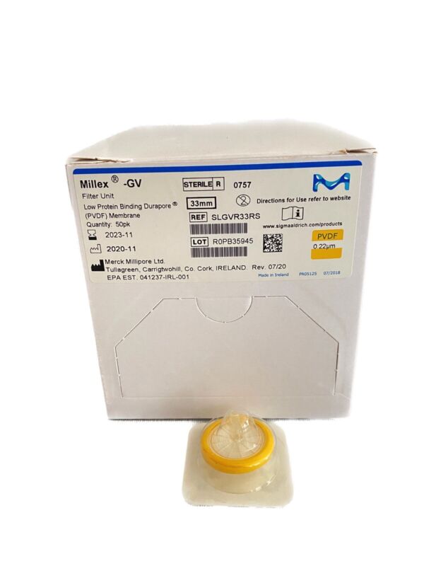 50/Pk) MILLIPORE Millex GV 0.2um Low Protein Binding Syringe 50/Pk) MILLIPORE Millex GV 0.2um Low Protein Binding Syringe