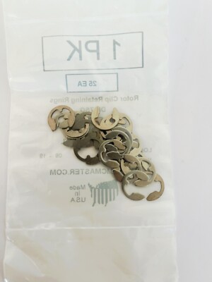25PK 8mm Shaft Dia 6mm Groove Di Stainless Steel External Retaining Rotor E Clip