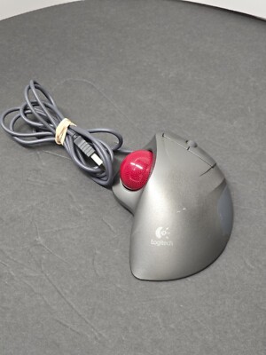 Logitech Track Man Wheel Mouse Trackball Mouse PC USB T-BB18 Tested/Free Shippin