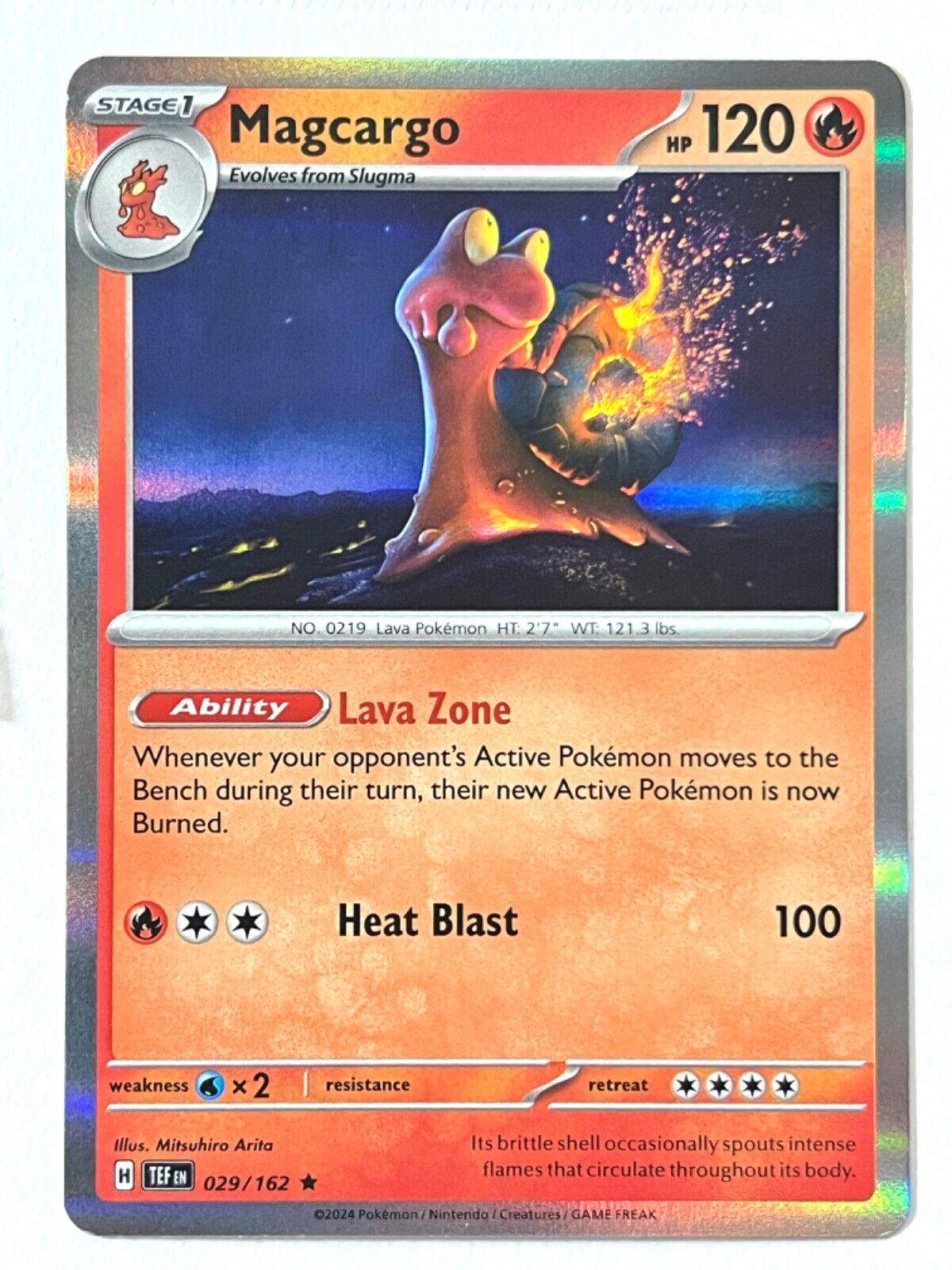 Magcargo 029/162 Holo Rare Temporal Forces Pokemon - Pack Magcargo 029/162 Holo Rare Temporal Forces Pokemon - Pack