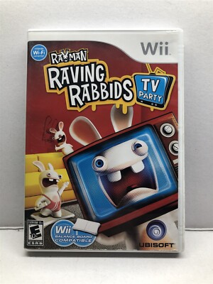 Rayman Raving Rabbids Game TV Party (Nintendo Wii) Complete w/ Manual
