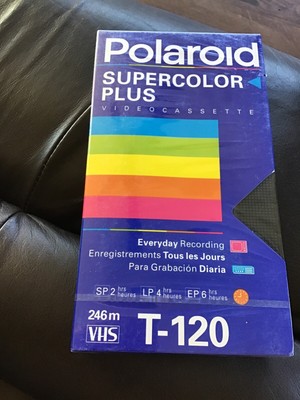 Polaroid Supercolor Plus Video Cassette T-120 VHS Tape New Factory Sealed Blank