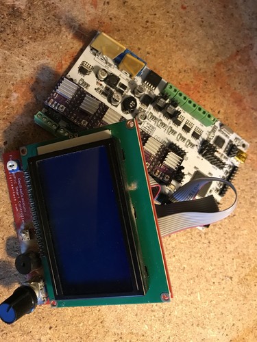 Rumba controller for Reprap Printer w/ 6 DRV8825 stepper drivers & LCD screen