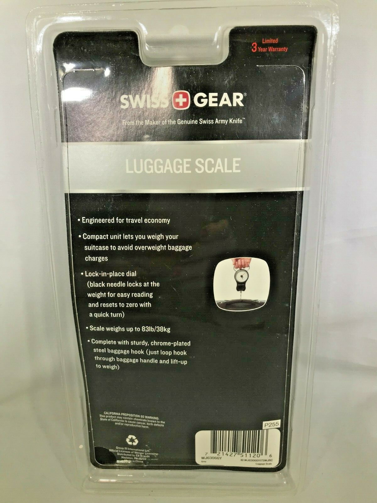 SWISS GEAR Luggage Scale BRAND NEW  ~ Weighs up to 83 lbs  P255