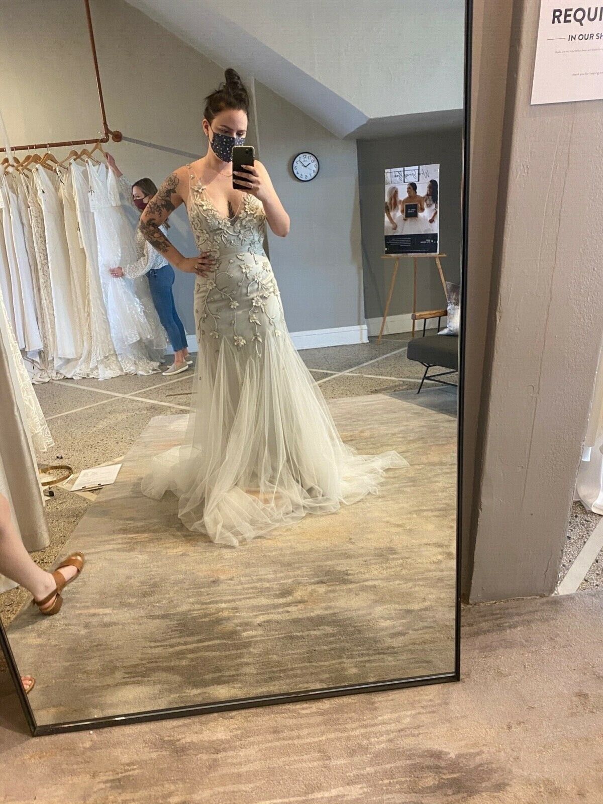 New Alexandra Grecco Lucca wedding Gown Size 12 Dove Grey New Alexandra Grecco Lucca wedding Gown Size 12 Dove Grey