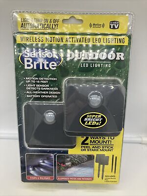 Sensor Brite Outdoor Motion Sensor LED Flood Light, 2 Pack, As Seen On TV, NEW