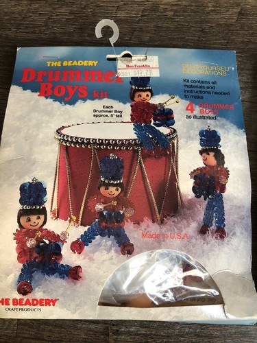 Vintage The Beary Drummer Boy And Merry Misses Bead Kits