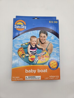Sun & Sky Inflated Baby Boat 25'' x 21'' x 7'' -  6-18 Months NIB
