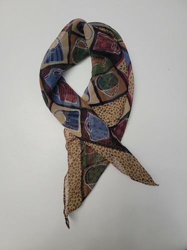 Vintage silk original stole ② VTG Woman's Oscar De La Renta 100% Silk Scarf (10”x48