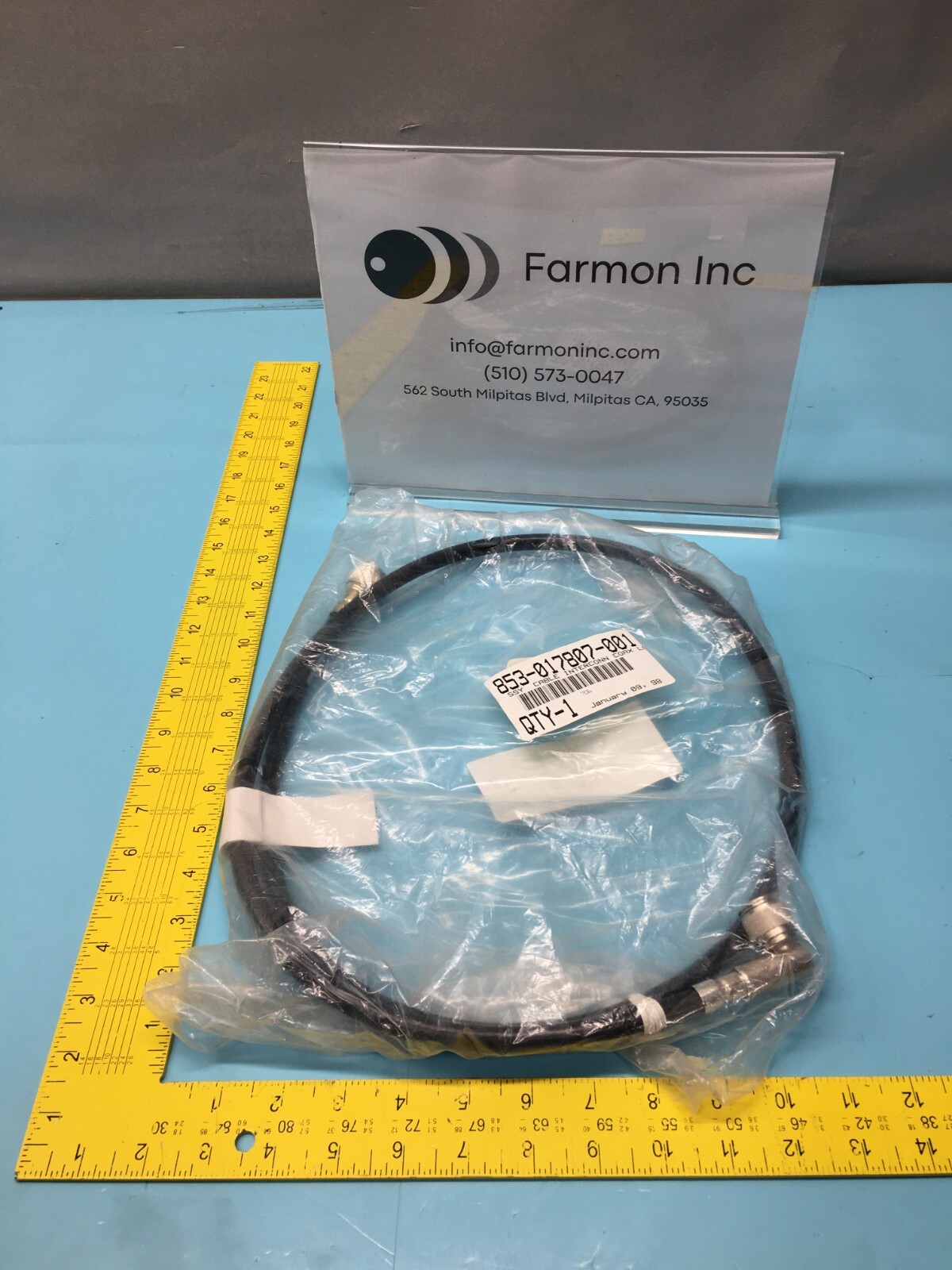 LAM 853-017807-001 ASSY CABLE INTERCOONECT COAX LOWER RF MATCH, 131667