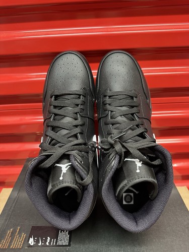 JORDAN NIKE AIR JORDAN 1 MID TD BLACK WHITE FOOTBALL CLEATS FJ6805-001 MEN’S SIZE 12