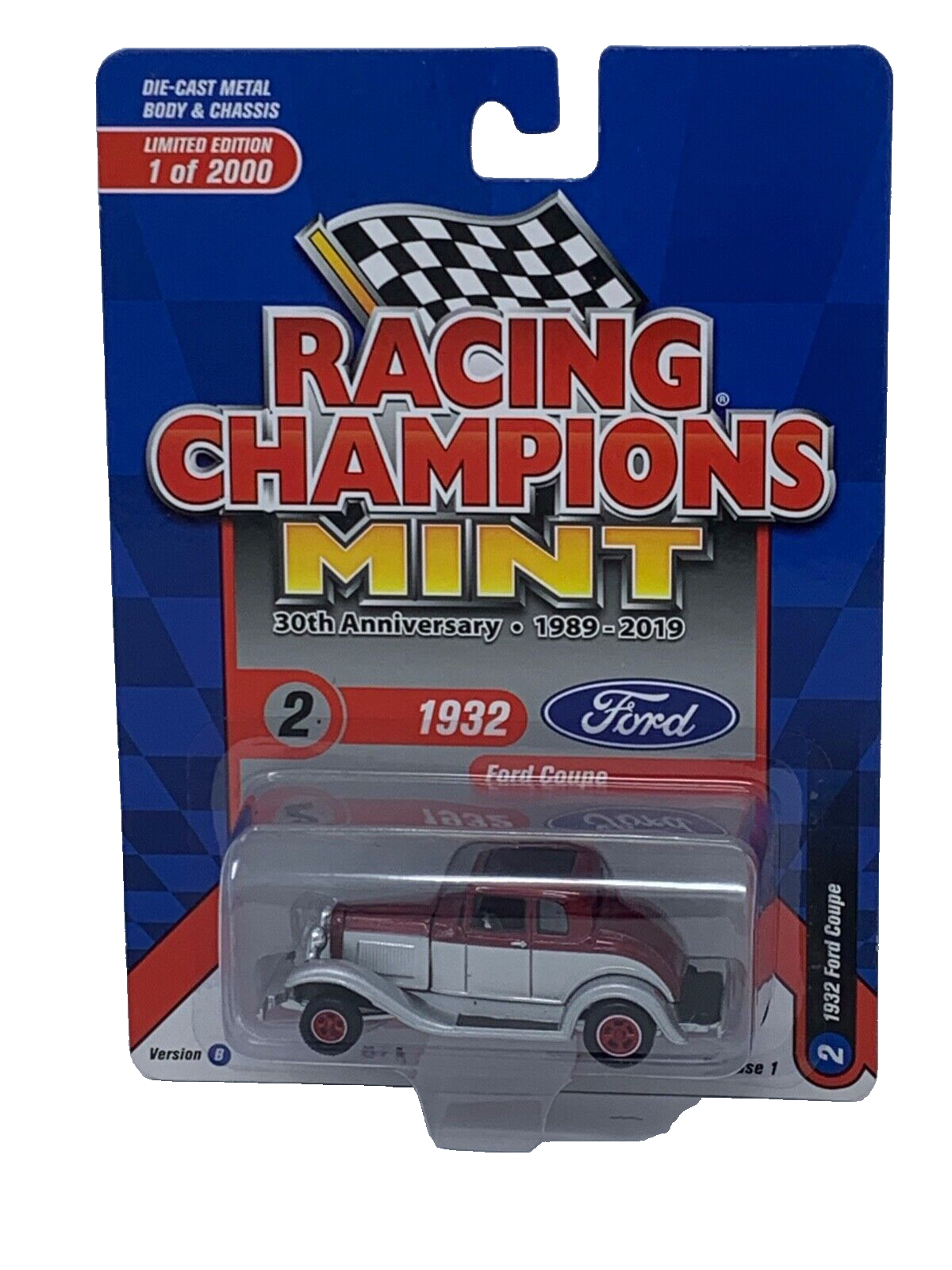 1/64 Racing Champions Mint 1932 Ford Coupe in 2-Tone Metallic Red