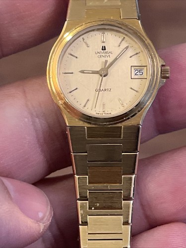 Swiss Universal Geneve Ladies Watch 18k Gold Electroplate