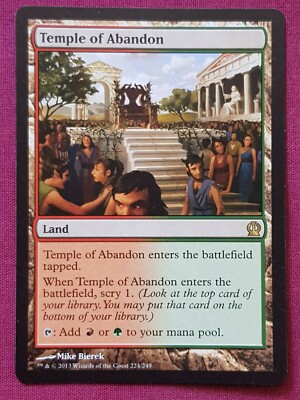 Magic The Gathering THEROS TEMPLE OF ABANDON land card MTG | eBay