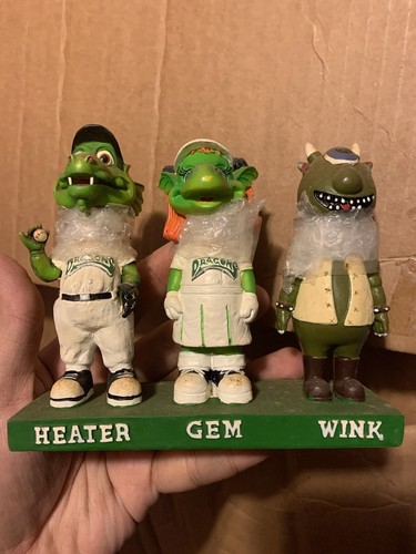 VTG Rare Dayton Dragons Triple mascot Bobblehead Heater Gem