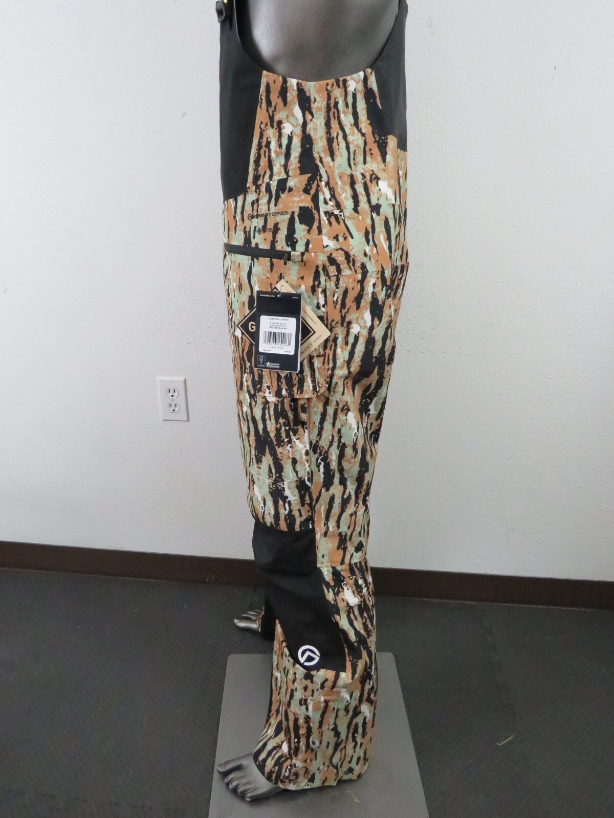 Pre-owned The North Face Mens North Face Summit Verbier Waterproof Gtx Gore Tex Shell Ski Bibs Pant Almon In Black