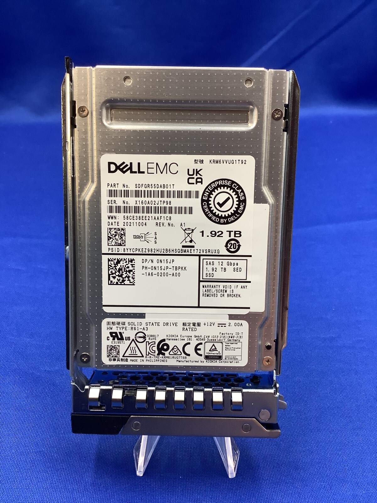 N15JP Dell 1.92TB SAS 12Gbps Mixed Use 2.5'' SED SSD 0N15JP
