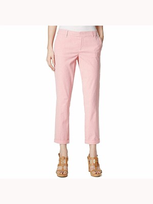 

TOMMY HILFIGER Женские коралловые брюки без каблука в полоску, Коралл, J7SKN035