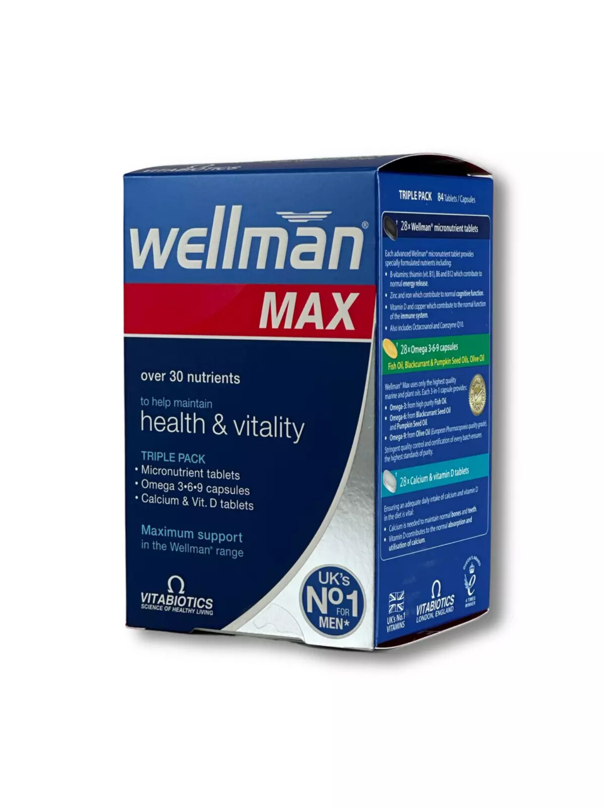 Vitabiotics - Wellman Max - Health & Vitality - 84 Tablets