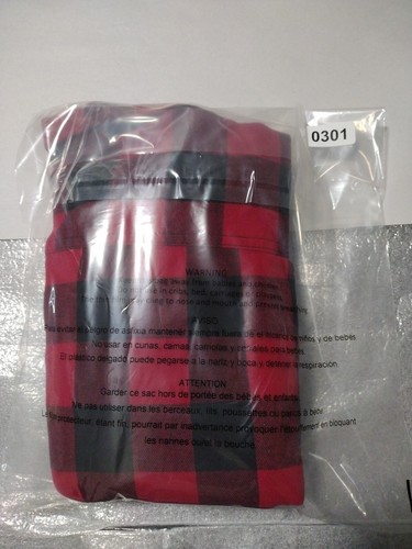 northwest territory flannel shirt men 3XLARGE red black buffalo check shacket