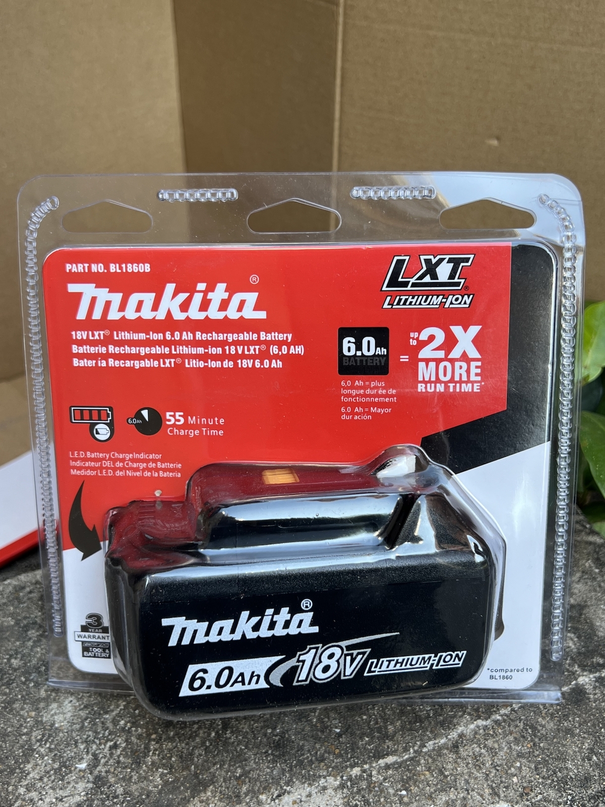 Makita 18V Battery 6.0 AH Genuine Model BL1860B Original Sea