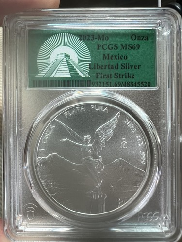 2023 Mexico 1 oz Silver Libertad MS-69 PCGS (FS, Green Label