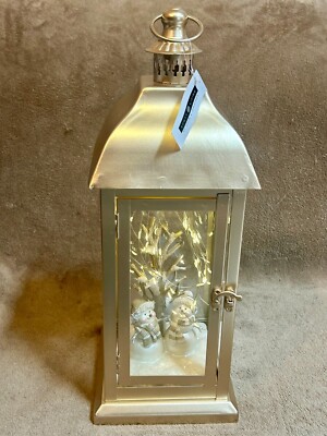 Scott Living Metal 18'' Fairy Light Snowmen Lantern