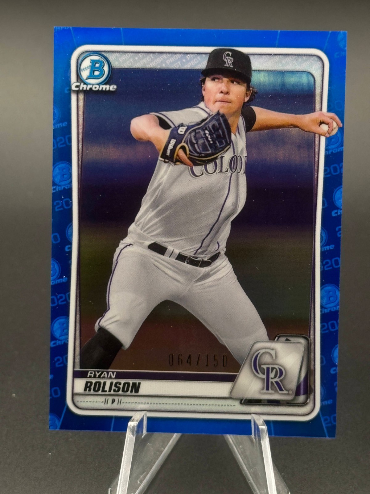 2020 Bowman Chrome Ryan Rolison Blue 2020 Refractor /150 #BD-36 Rockies