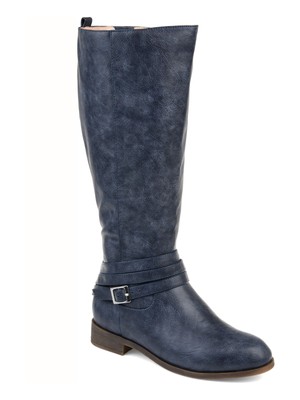 

JOURNEE COLLECTION Женские темно-синие сапоги Ivie Almond Toe на каблуке с наборным каблуком, Navy, IVIE-NVY-075XWC