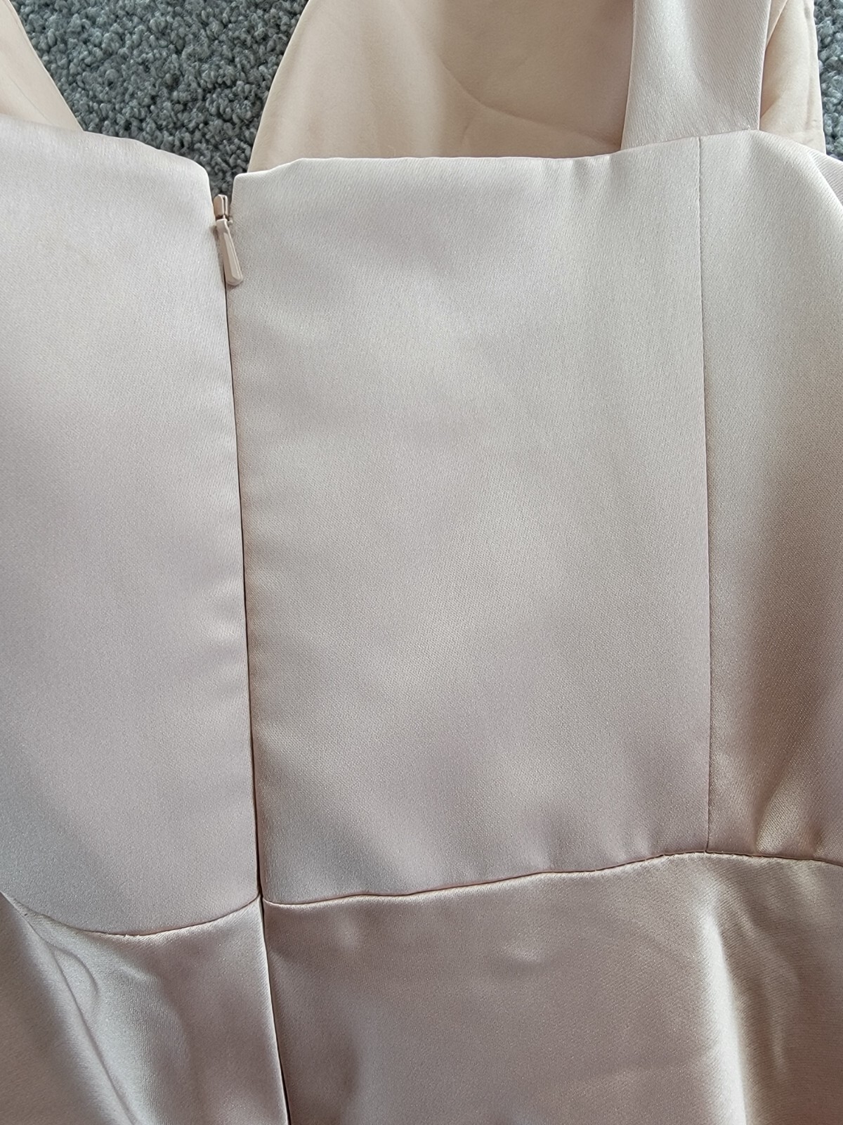 Amsale One Shoulder Draped Column Gown Women's 18 Rose Quartz Back Zip Closure - Picture 14 of 16