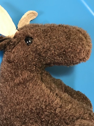 Vintage Possum Trot 9" Moose Plush 1976 Brown Stuffed Animal Toy